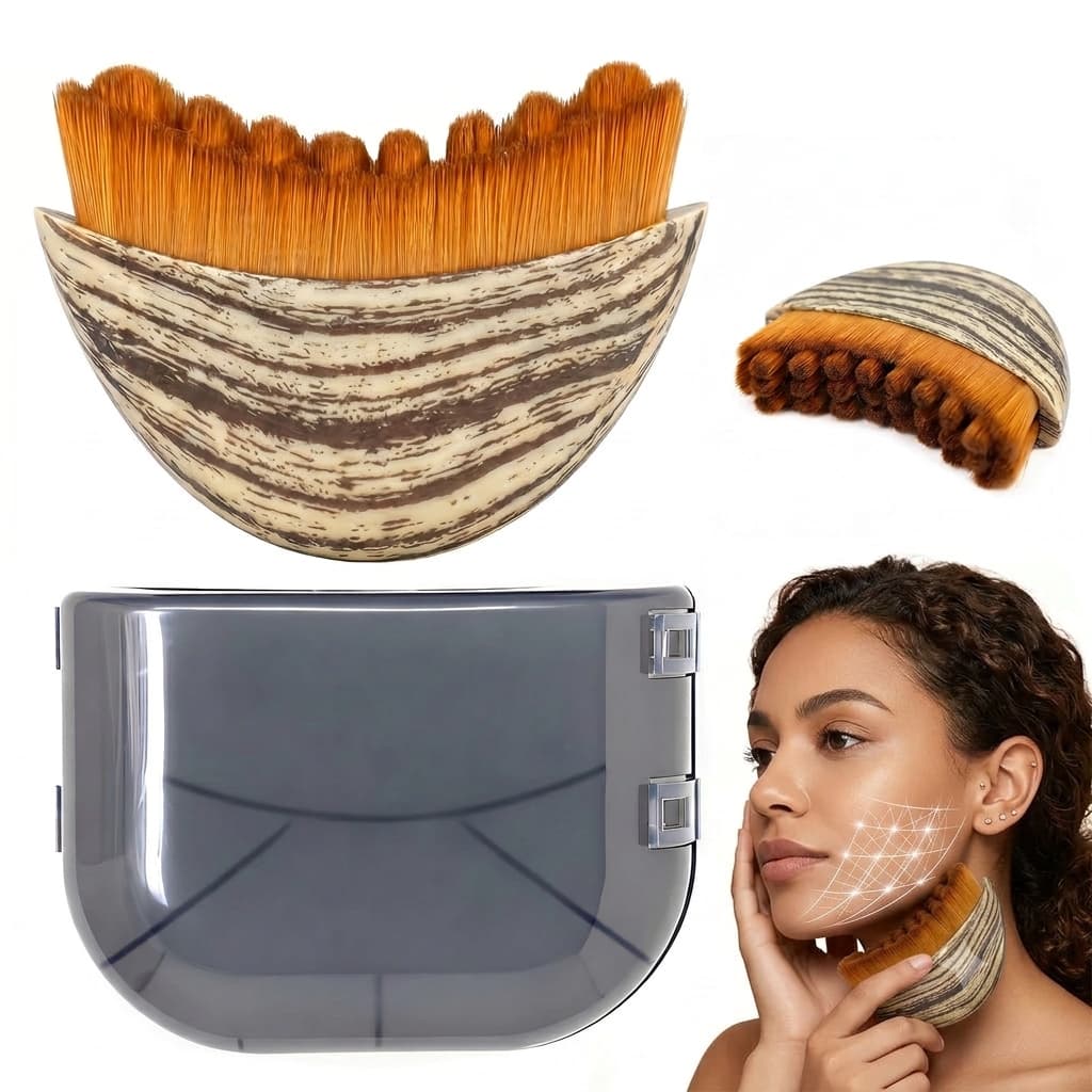 Escova Facial Massageadora Drenagem Linfática Lifting Rosto Contorno Mandíbula Queixo Anti Inchaço