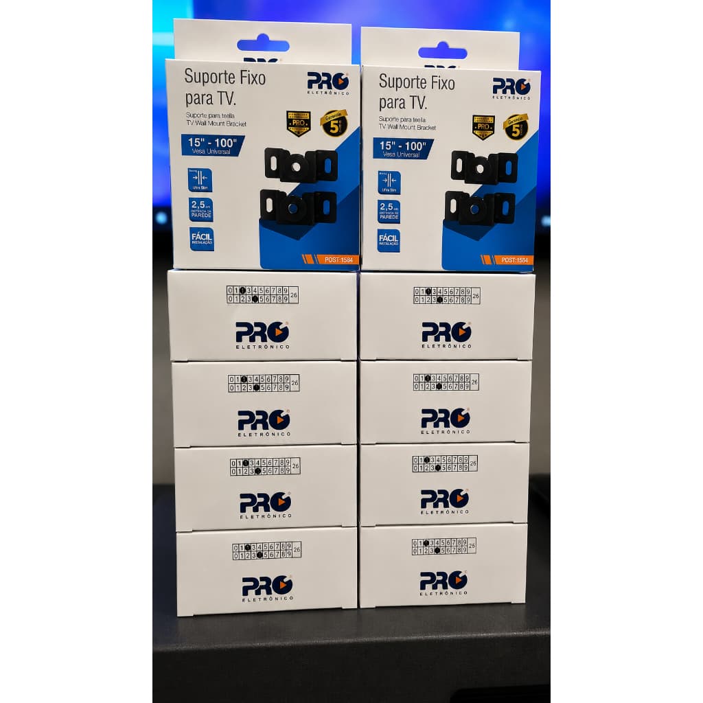 KIt C/ 10 Suporte Fixo Para TVs Led / Lcd de 15 a 100 Polegadas Versa.