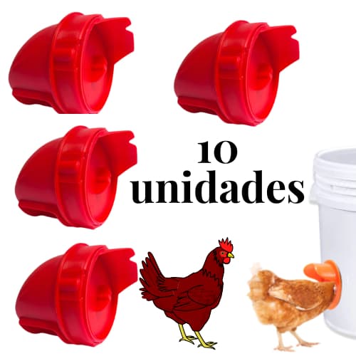 10 Bocal Para Comedouro Tratador Galinhas Aves Ração