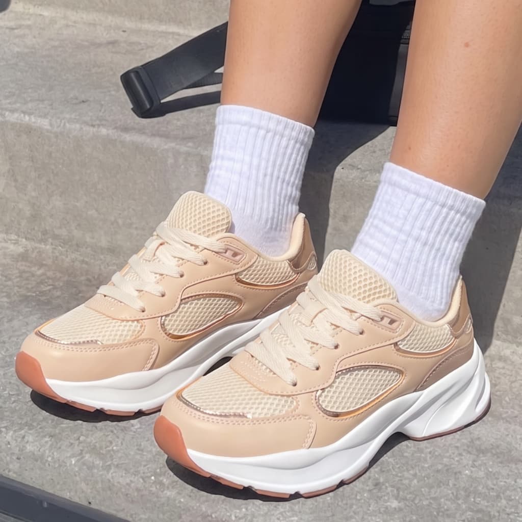Tênis Feminino Chunky Sneaker Solado Tratorado Moda Tendência