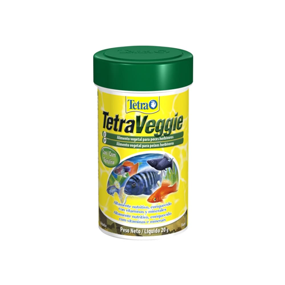 Ração Tetra Veggie 20g para peixes herbívoros