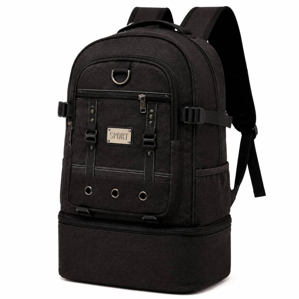 Mochila De lona masculina Camuflada 60L grande Viagem reforçada qualidade resistênte