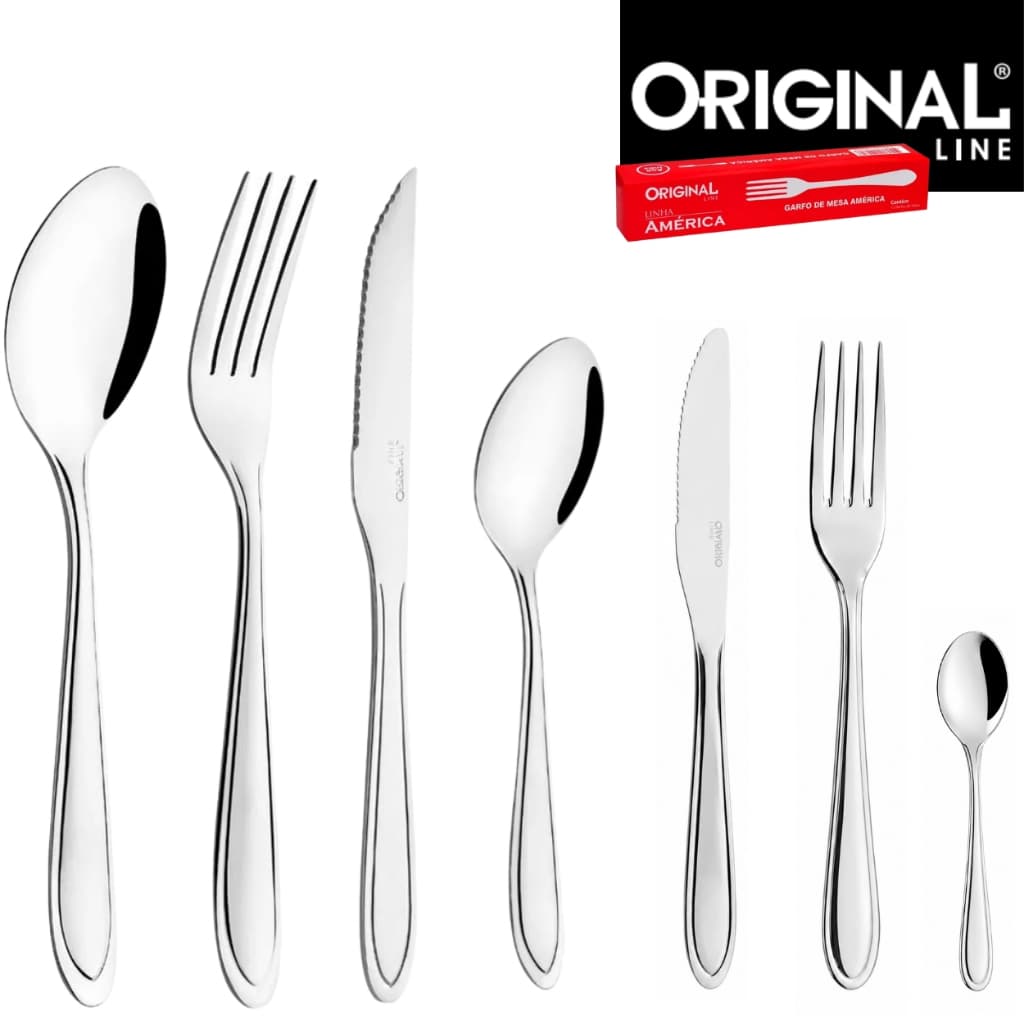 Talheres inox Original Line Faqueiro América Restaurante Buffet