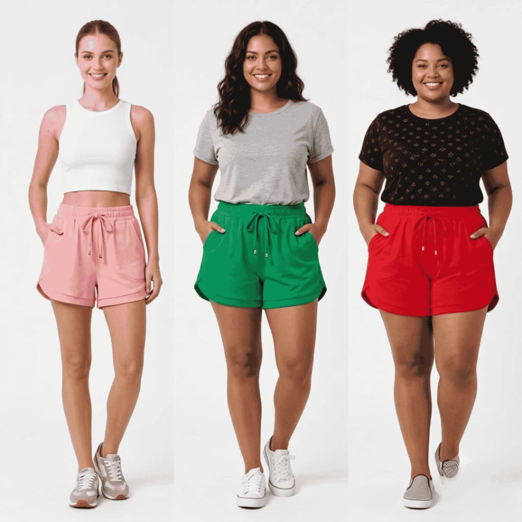Short Feminino Bengaline Premium Confortável com Bolso Versátil Soltinho Cintura Alta