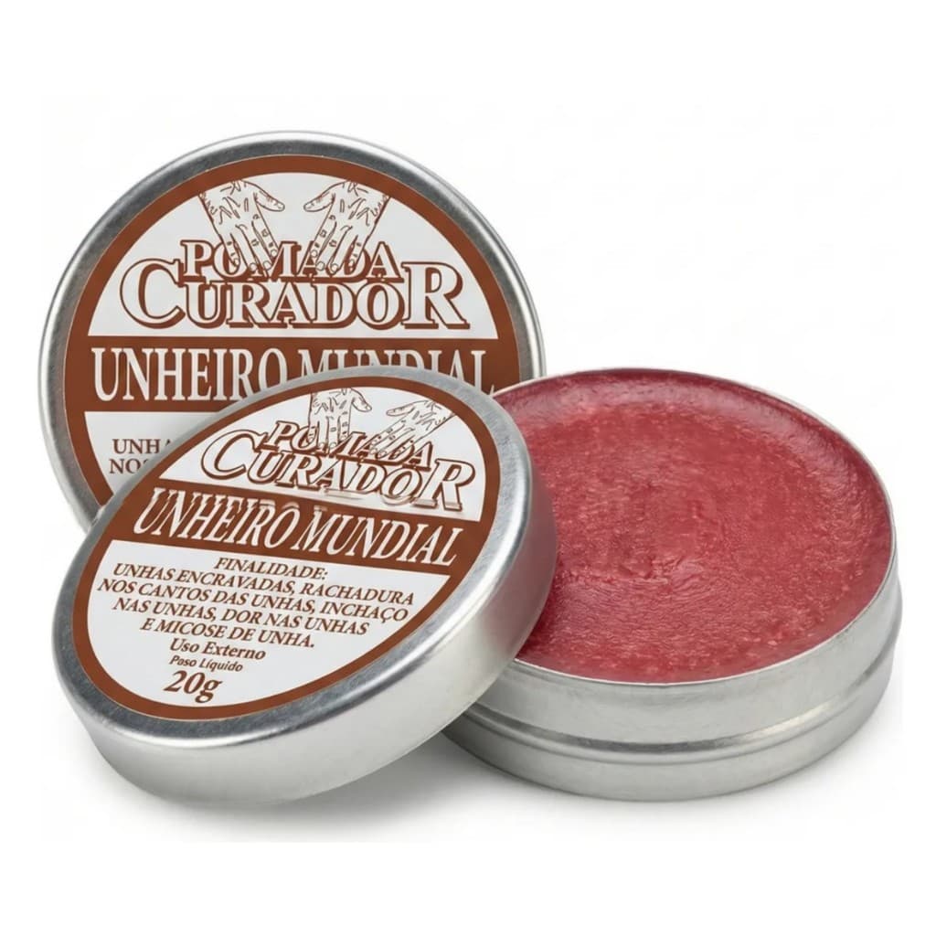 Pomada Curador Unheiro Mundial 20g - Fortalecimento e Prevenção de Rachaduras com Óleo de Cravo