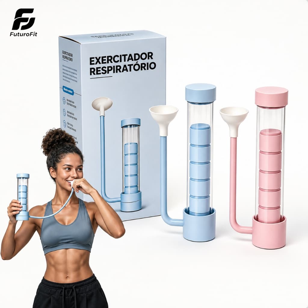 Futuro fit Treinador de Respiração com Peso Ajustável Exercício Facial, Abdominal e Fitness Portáti