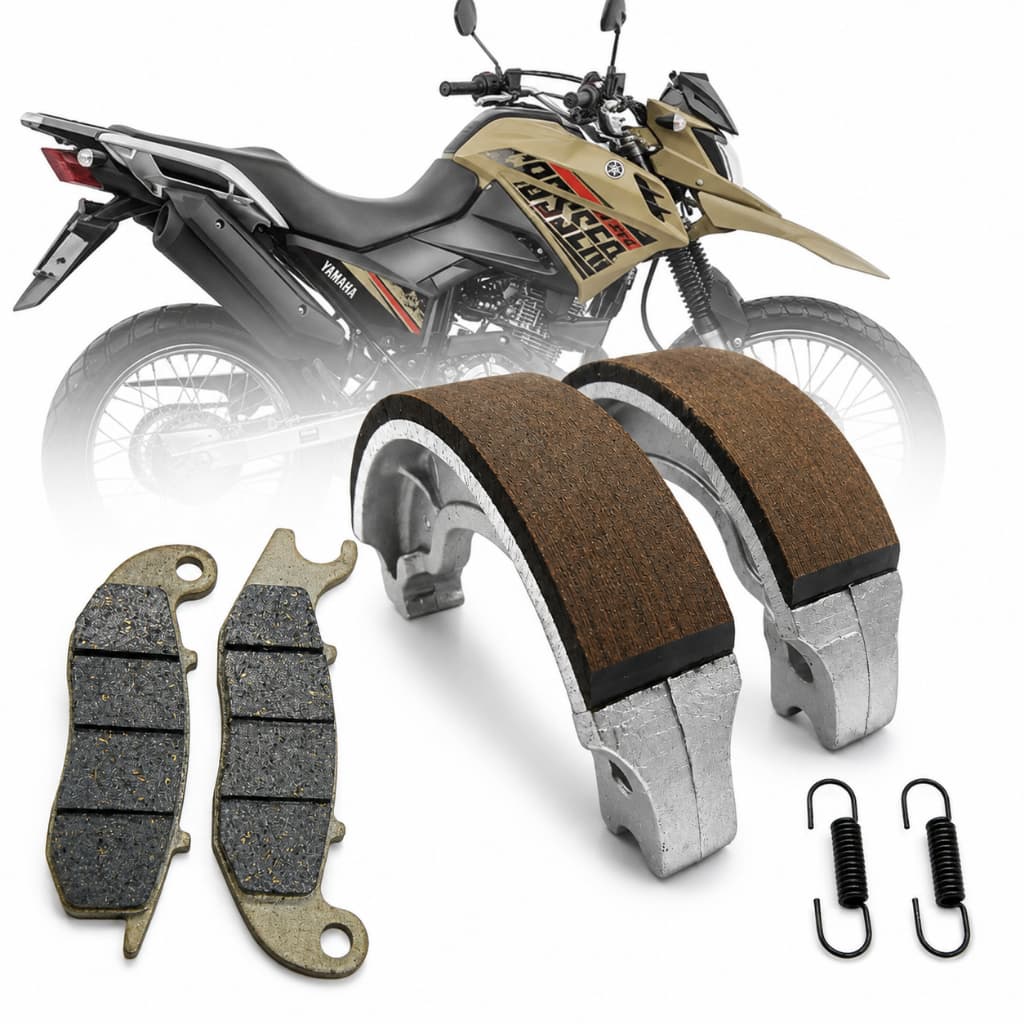 Kit Pastilha Freio + Lona Traseira Xtz150 Crosser