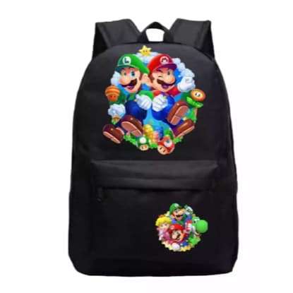 Mochila Escolar Unissex Estampada Resistente com Zíper