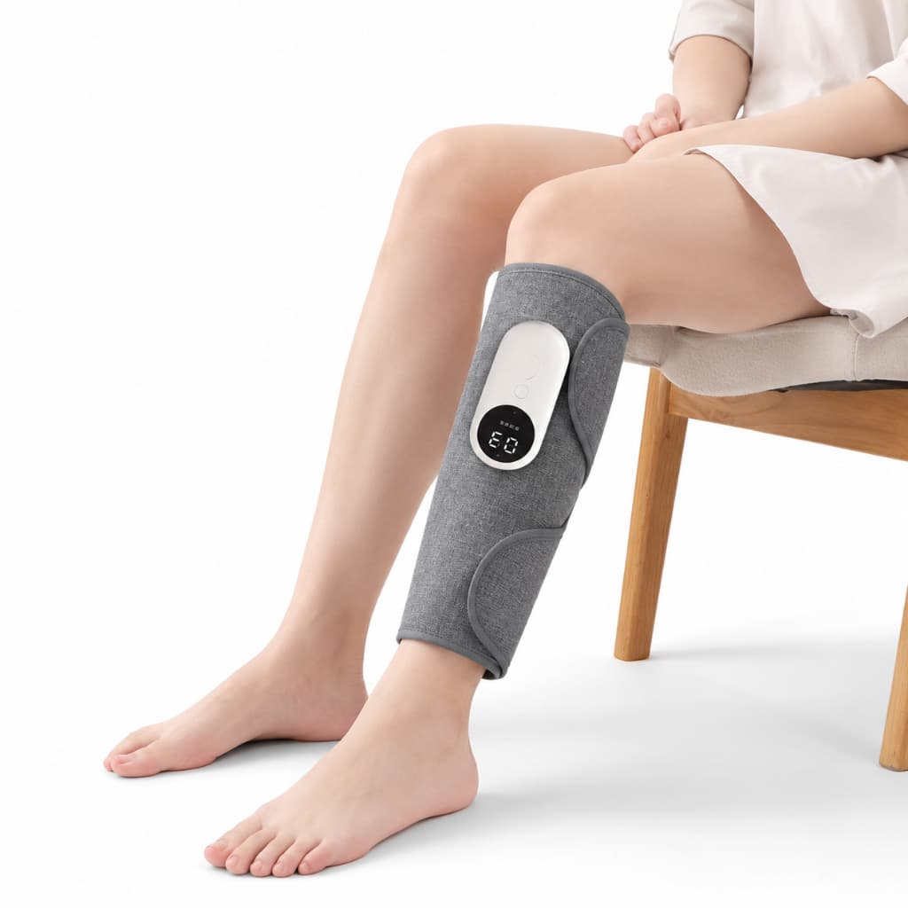 Massageador de Perna Panturrilha Compressão de Ar e Aquecimento 3 Níveis Sem Fio Recarregável