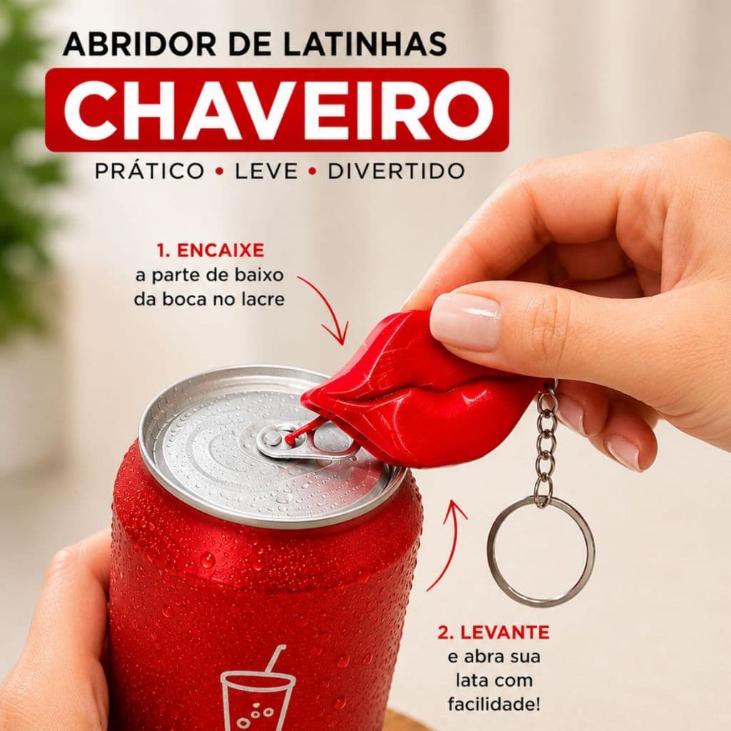 Abridor de lata | Boquinha | Abridor de lacre | Abridor de lata Boca