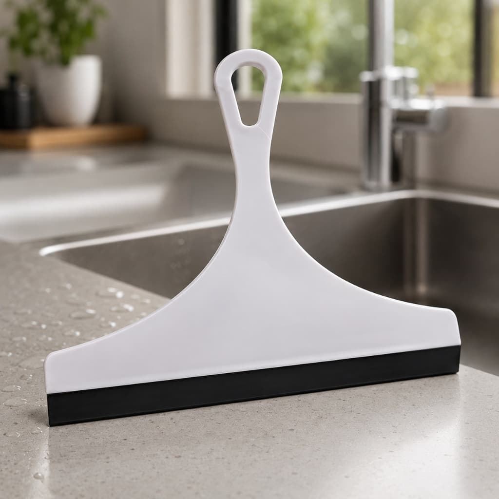 Rodo de Pia Branco Clean, Moderno e Bonito para Cozinha e Bancada | Rodinho compacto para secar água, limpar a pia e pux