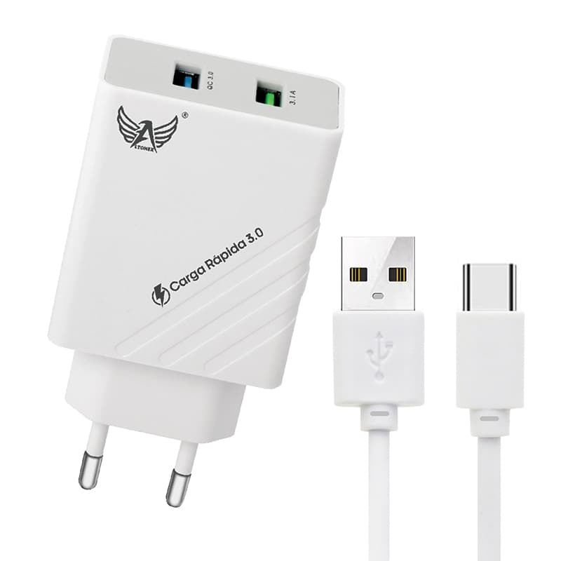 Carregador USB de porta dupla para múltiplos dispositivos