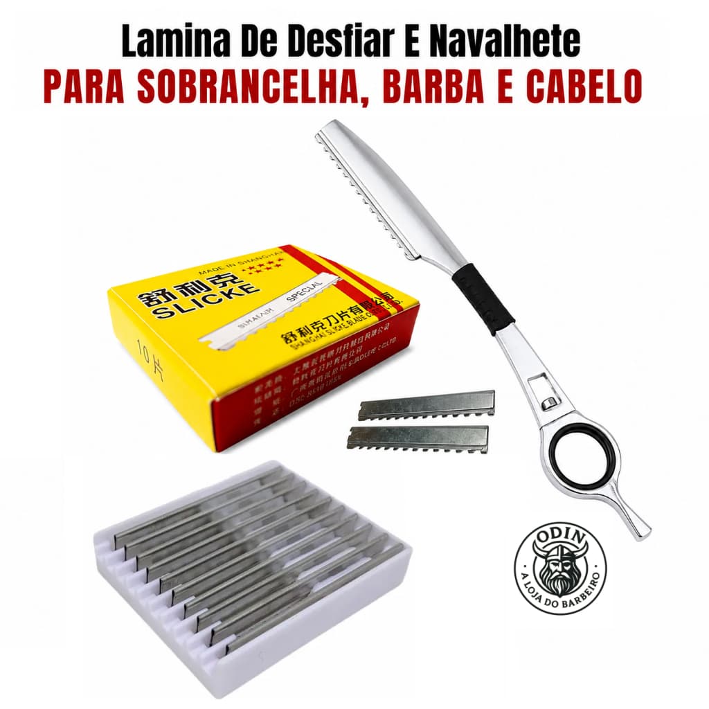 Navalhete de Textura Navalha de desfiar Navalhete de desfiar Lamina de Desfiar para Sobrancelha Barba