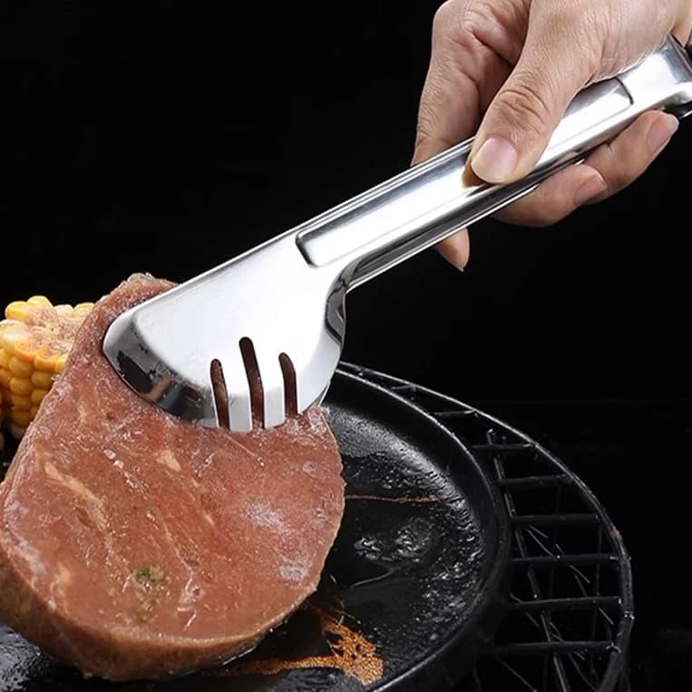 Pegador churrasco Inox 29.5cm para Salada Churrasco Massas Pegador Para Macarrão Para Cozinha