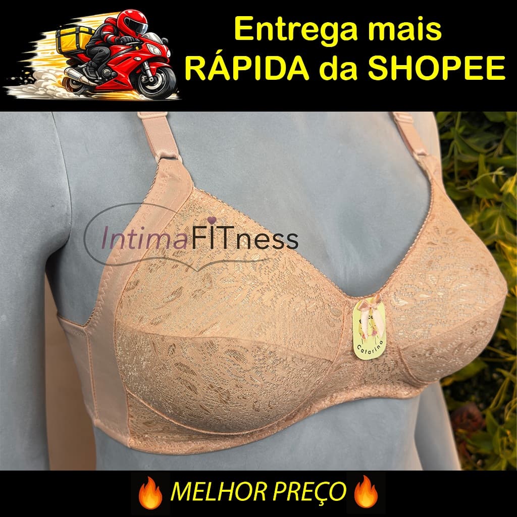 Sutia Soutien Reforçado Princesa Catarina 07 Sem Bojo Sem Aro Com Renda Sustentação