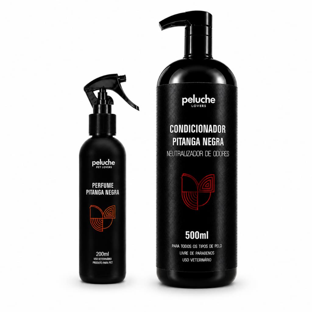 Cheiroso para Cachorro Condicionador Pitanga Negra Perfume Pet Peluche Kit Banho Cães Maciez e Brilho