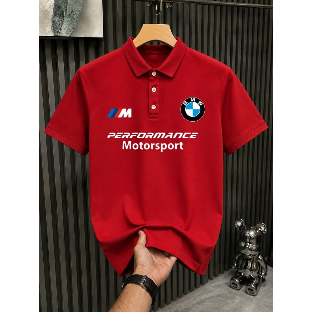 Camisa Polo Bmw Desportiva Malha Piquet Premium