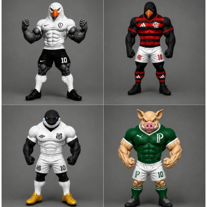 Bonecos Mascote Clube Time