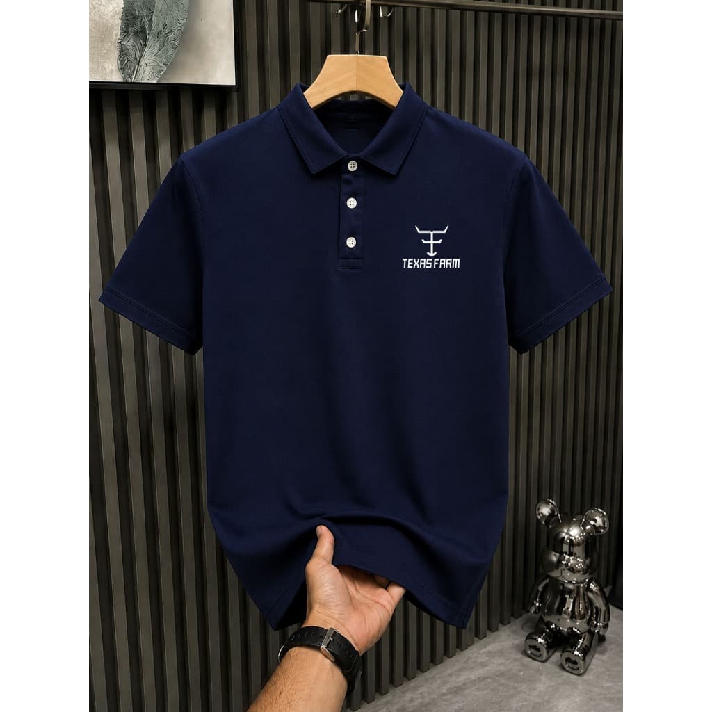 Camisa Polo Texas Farm Masculina Malha Piquet Moda Country