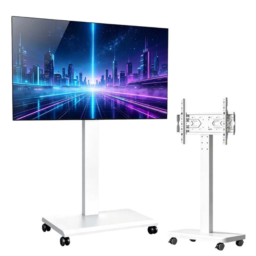 26 - 75" Brave Bull W01 Suporte De Chão Pedestal Móvel Para Tv Monitor, Aço Reforçado, Montagem Simples