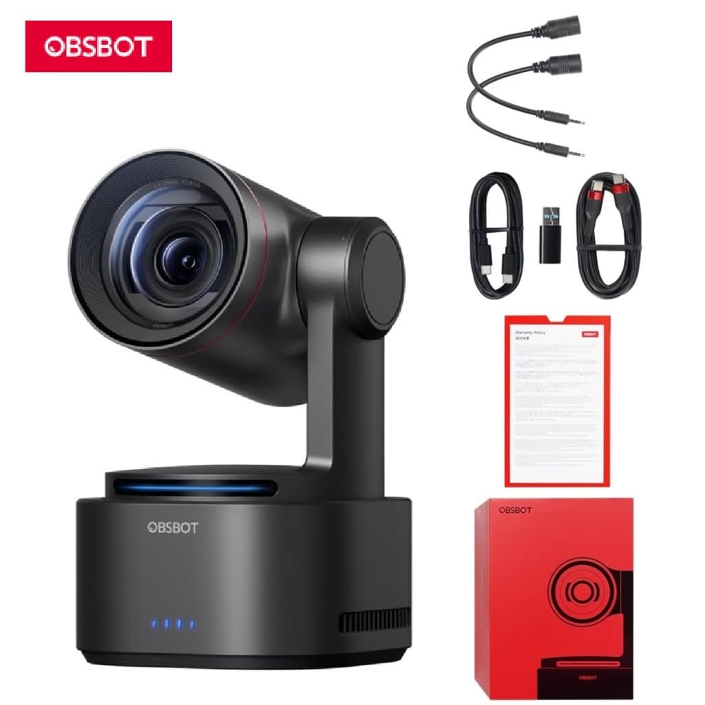 OBSBOT Tail 2 Câmera PTZ 4K com IA Sensor 1/1.5" + 50MP 4K@60fps Ultra HD Gimbal 3 Eixos PTZR NDI SDI