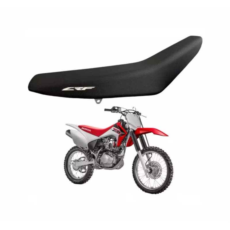 Capa banco de moto emborrachada 3D Preta universal crf230 crf250 Couro Sintético Courvin