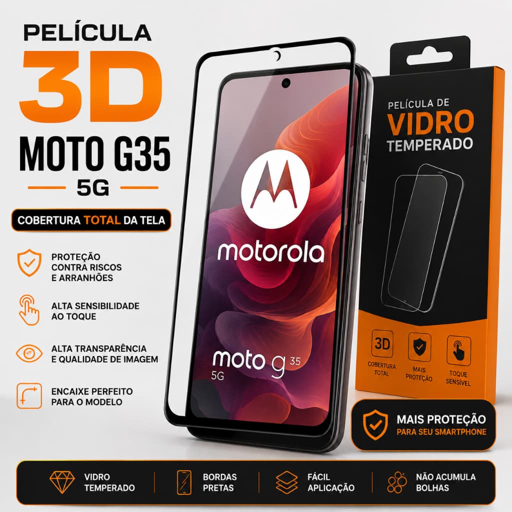 Película 3D Vidro Temperado Motorola Moto G SERIES  Proteção Tela Inteira