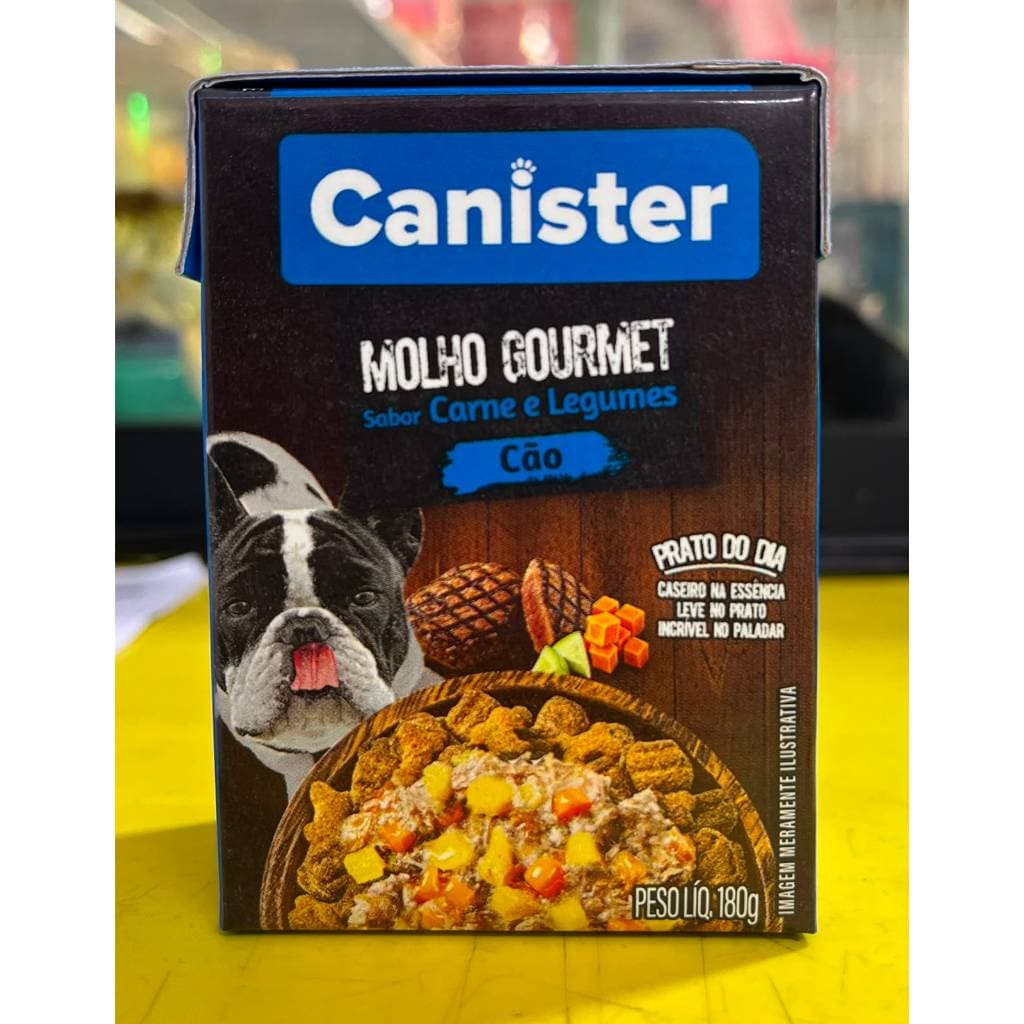 Molho Gourmet Canister para Cães e Gatos | Sabor Carne e Legumes | Frango e Legumes | Petisco para Pets