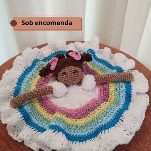 Naninha Amigurumi Bebê em Crochê – Personalizável com Cores e Bichinho – Feito à Mão