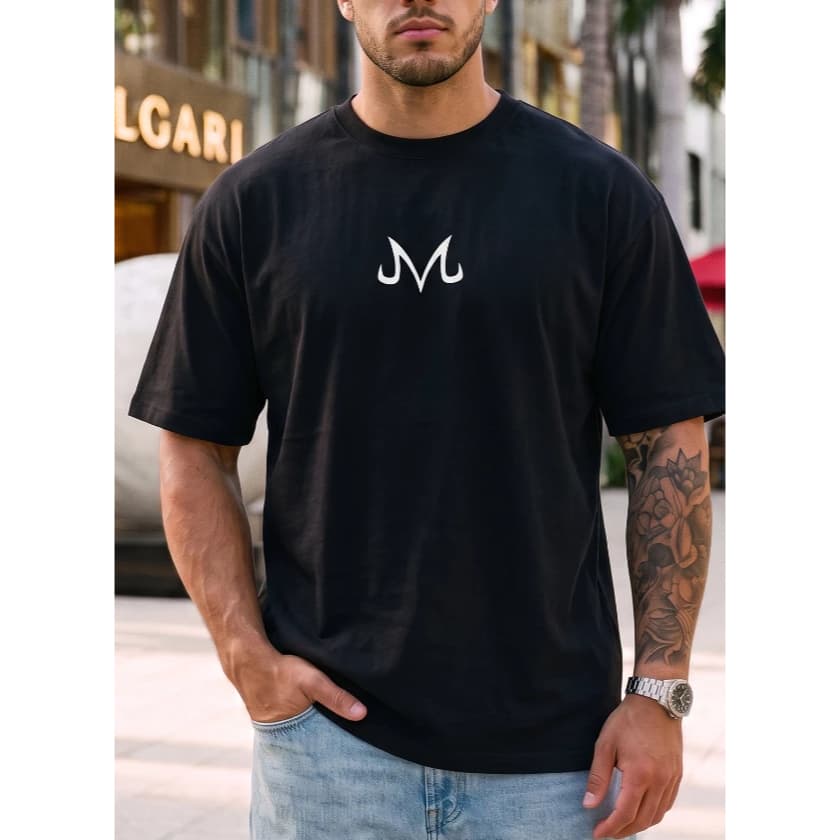 Camiseta Anime Vegeta Majin Boo Treino Academia 100% Algodão Penteado Estampa Grande Profissional Unissex Oversize 8 Ven