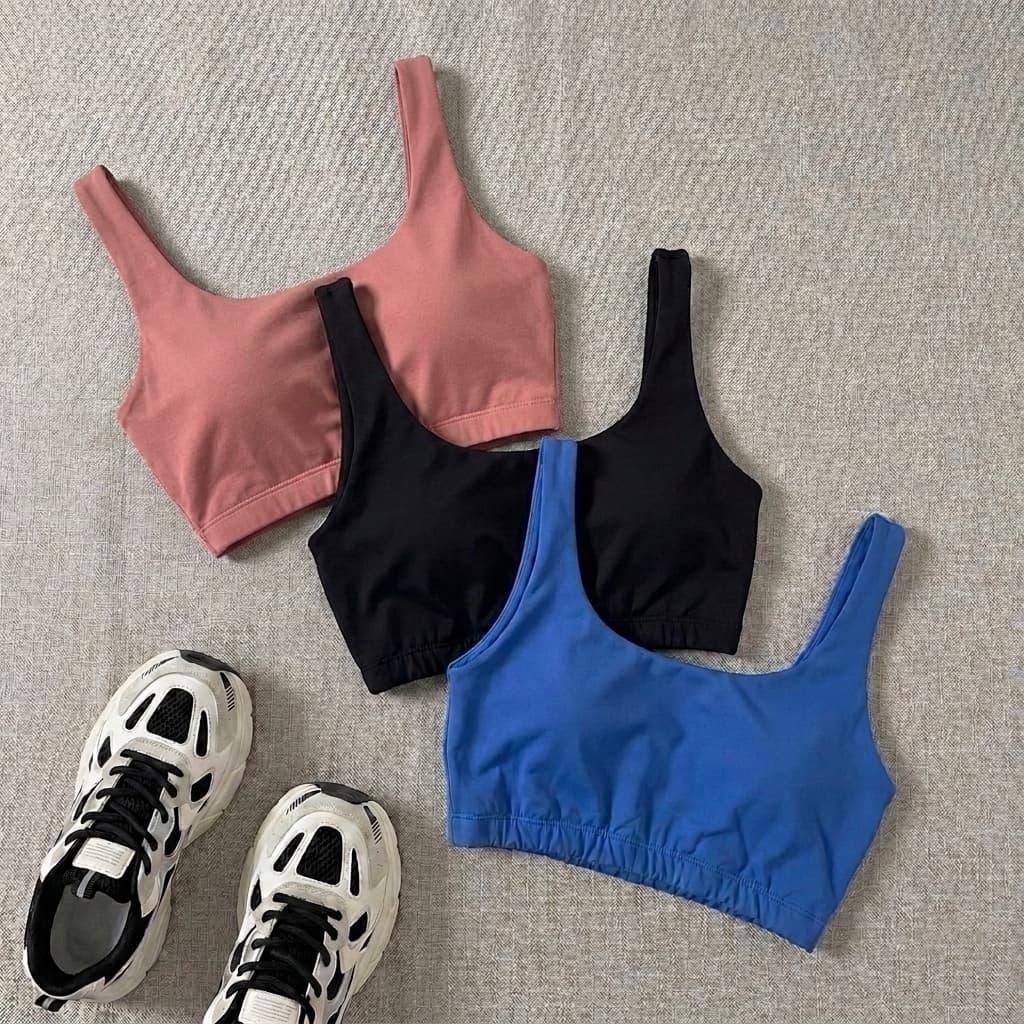 Kit 3 Top Fitness Feminino Top De Academia Feminino Suplex com Sustentação Academia Treino Esportivo