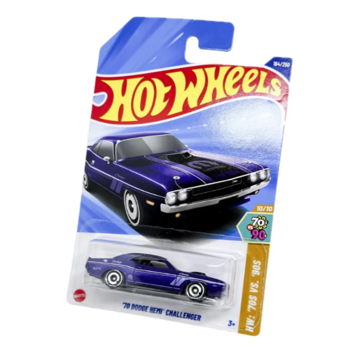 MINIATURA HOT WHEELS HW: '70S VS. '90S 10/10 '70 DODGE HEMI CHALLENGER 164/250 HYY96-N7C5