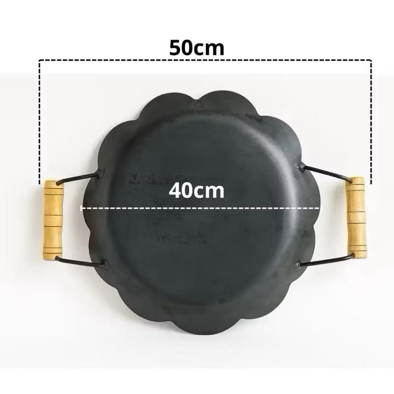 Disco de arado grande original 52 ou 42 cm de alça a alça frigideira Bifeira ferro