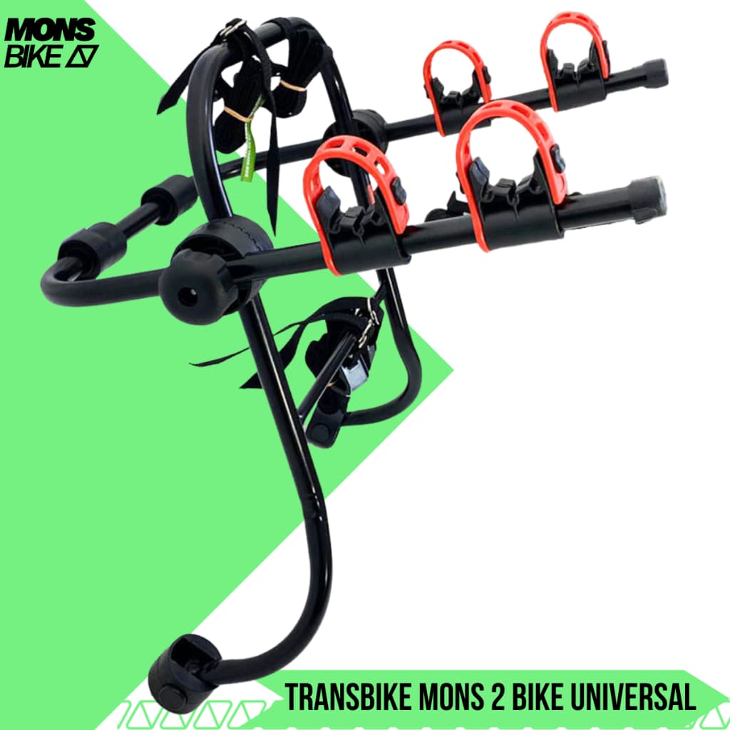 Suporte 2 Bikes Porta Malas Preto Transbike Universal Hatch Sedan SUV, Rack Transbike Sapata 2 Bikes