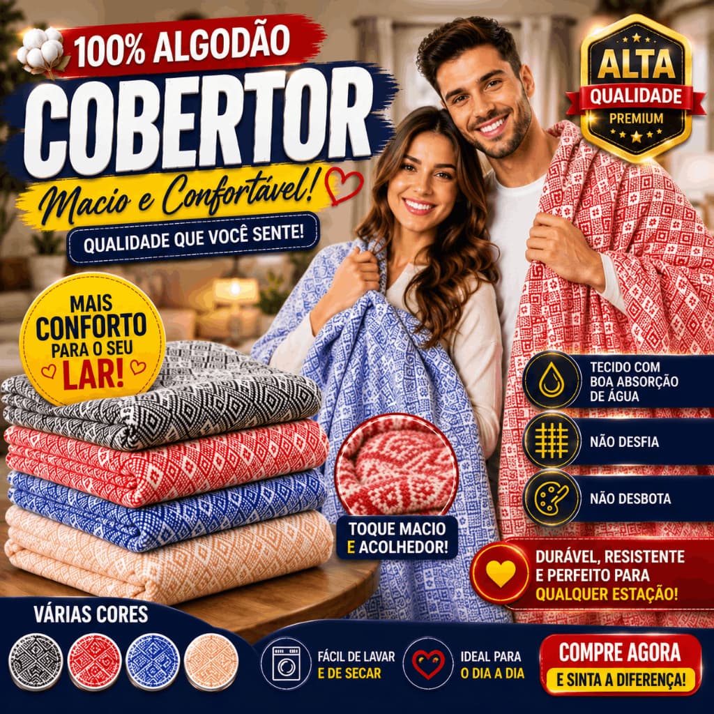 Kit 2  Cobertor e Manta Para Sofá  Olho De Peixe 2,30 x 1,70M Gigante 100% Algodão Protetor Decoração Qualidade