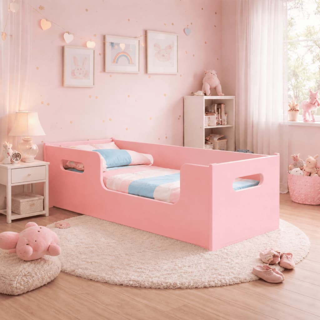 Cama Infantil Juvenil Montessoriana Com Colchão Bebe Menino Menina Criancas Solteiro