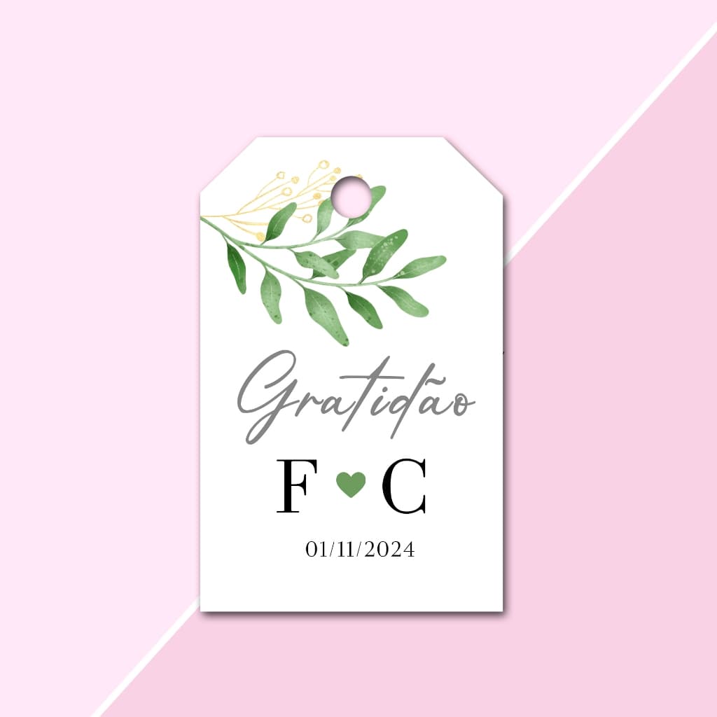 80 Tags Papel Offset Personalizadas 6,5x4,2cm  70 Tags Personalizadas Floral Lembrancinha para Casamento, Noivado e Chá