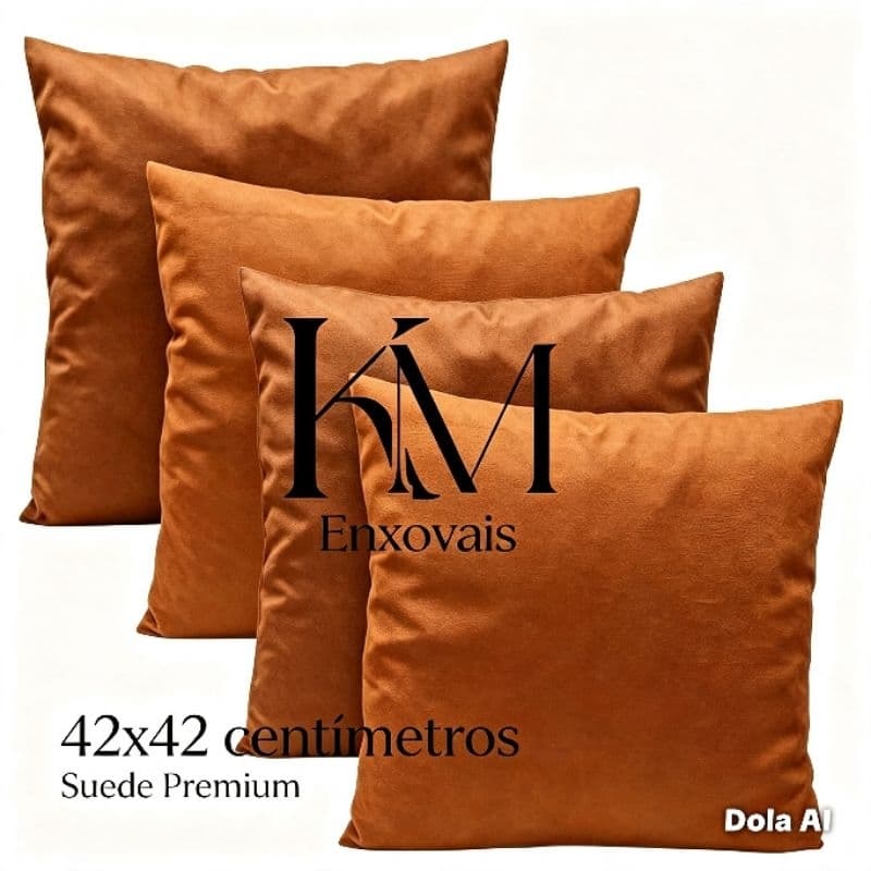 kit de Capas( CHARME EM SUEDE) Premium de Alta qualidade ,kit com 4 capas  de Almofadas para Salas , Quartos