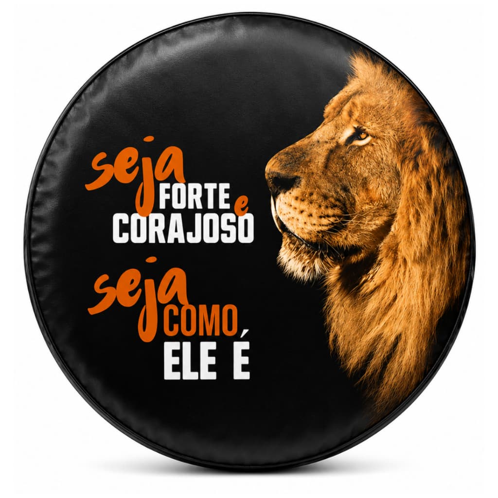 Capa De Estepe Leao Seja forte e Corajoso Seja Como Ele E Ecosport Aircross Crossfox