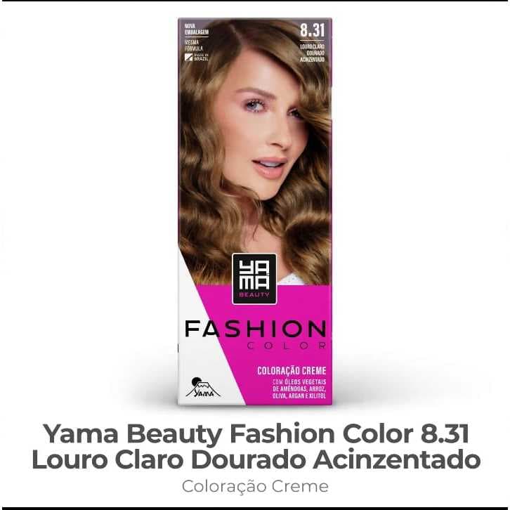 TINTURA MINI KIT FASHION COLOR YAMA 8.31 LOURO CLARO DOURADO ACINZENTADO