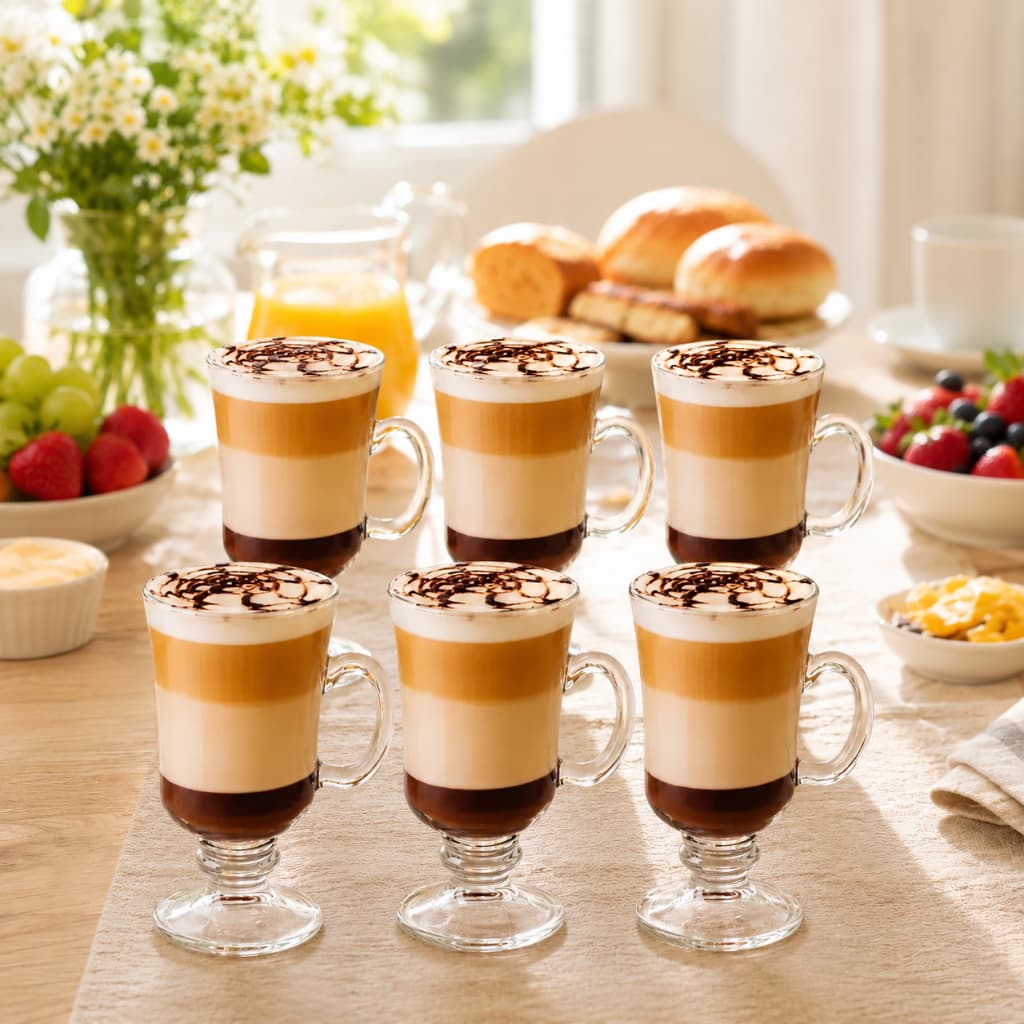 Kit PROMOCIONAL Jogo 6 Canecas Xícara Taça Nespresso Dolce Gusto Vidro Café Chá
