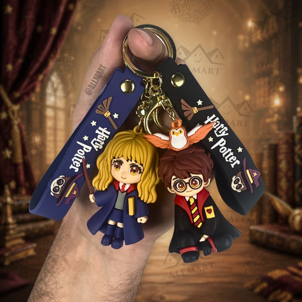 Chaveiro Harry Potter | Personagens Hogwarts 3D | Emborrachado | Colecionável Geek