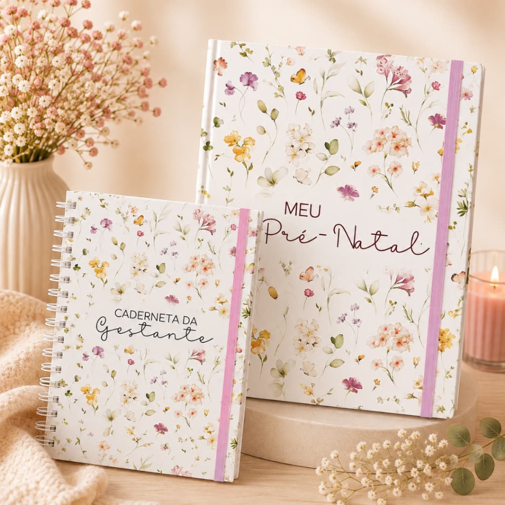 Pasta Gestante Personalizada A4 + Caderneta da Gestante Kit | Porta Exames Pré-Natal Organizador  Ultrassons e Documento
