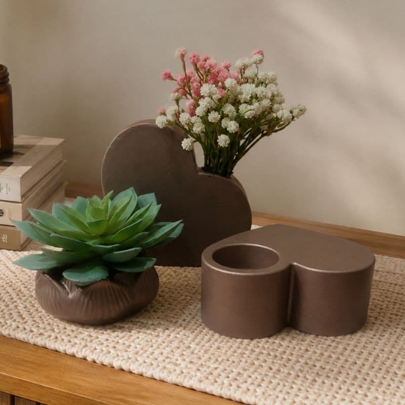 Conjunto Love em Gesso três peças