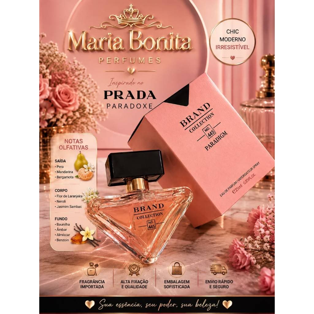 Perfume Feminino Marcante Lançamento Brand Collection 445 - Inspiração Sofisticado presente