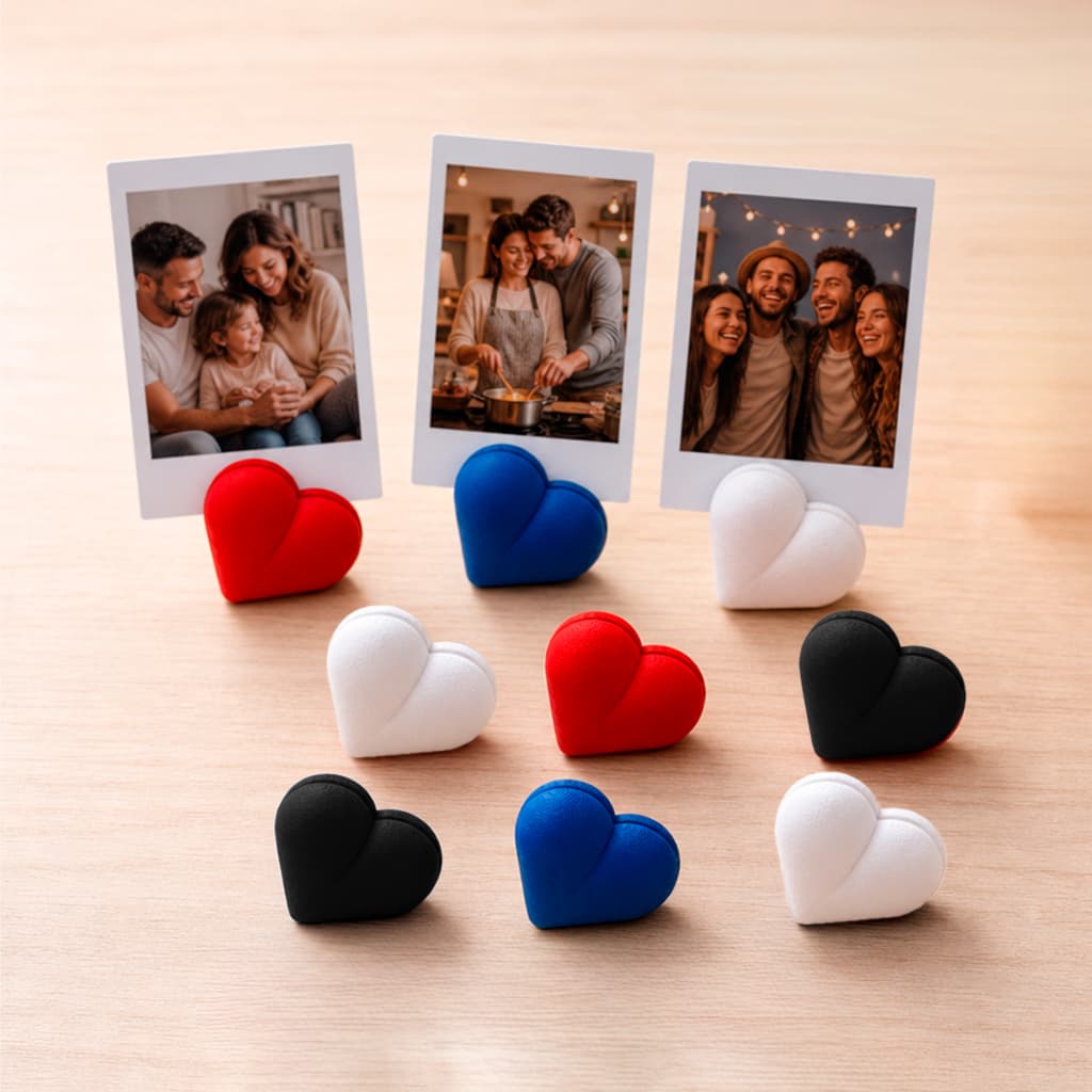 Kit Porta Foto Coração Porta Retrato Polaroid Instax Suporte Decoração Recados Lembrancinha Amor