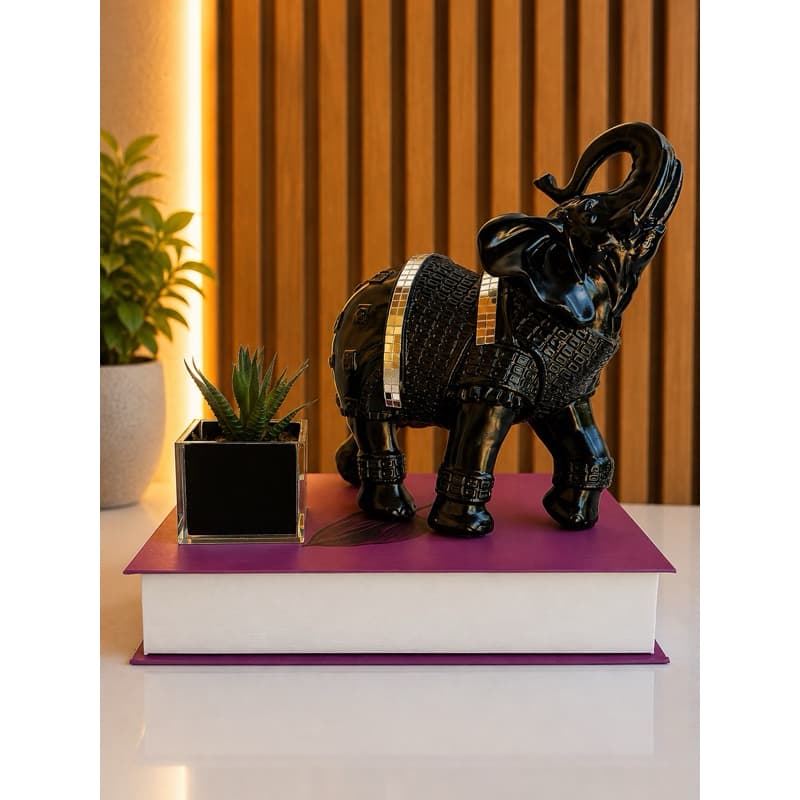 escultura estatueta elefante decorativo luxuoso vasinho decorativo