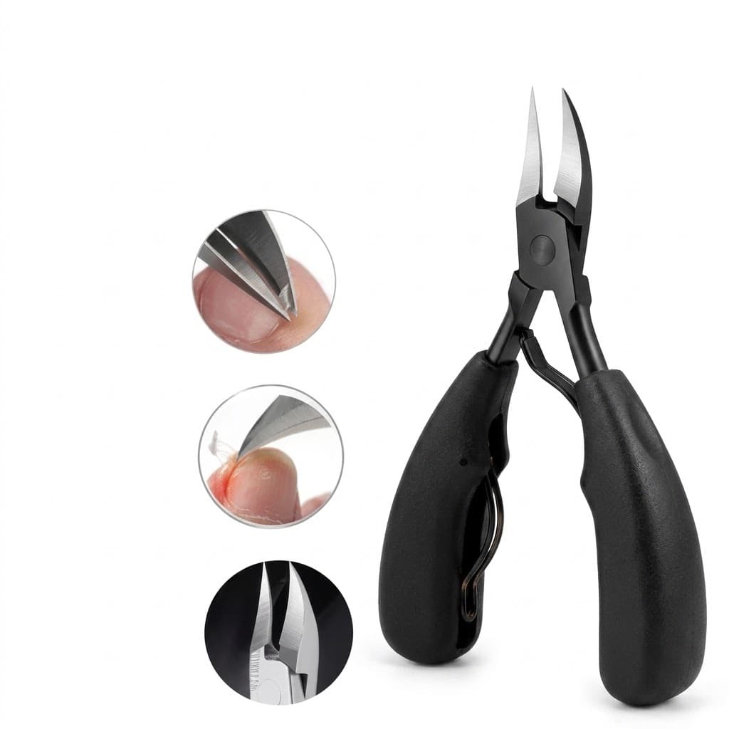 Alicate mola dupla De Cortar Unha Curvado Profissional Aço Inox Manicure Pedicure Podologia De Unha
