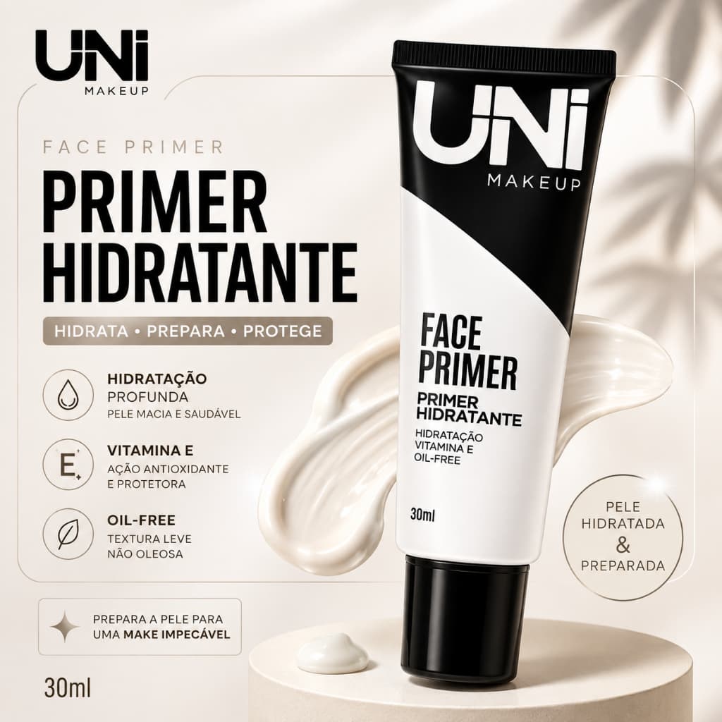 Face Primer Hidratante Uni Makeup – Pele Perfeita Desde o Primeiro Passo