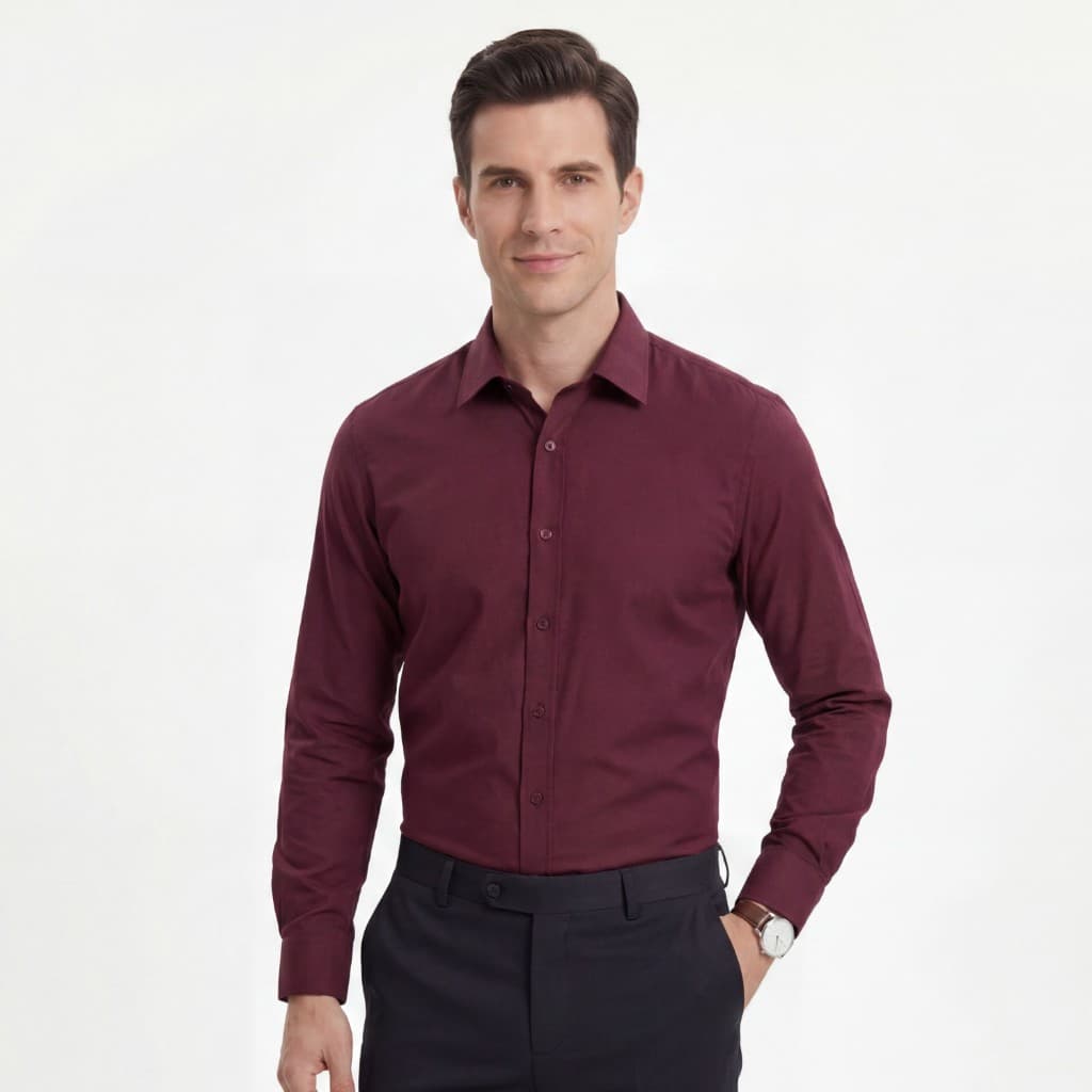 Camisa Masculina Social Manga Longa Elastano Slim Não Amassa Premium Top Não Molha